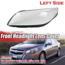Left Front Headlamp Headlight Lens Cover For 2013 2014 2015 Chevy Malibu LT LTZ