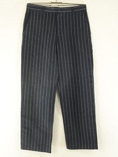 Banana Republic Women's Pants Trousers Black Striped Size 31/32 Linen Cotton
