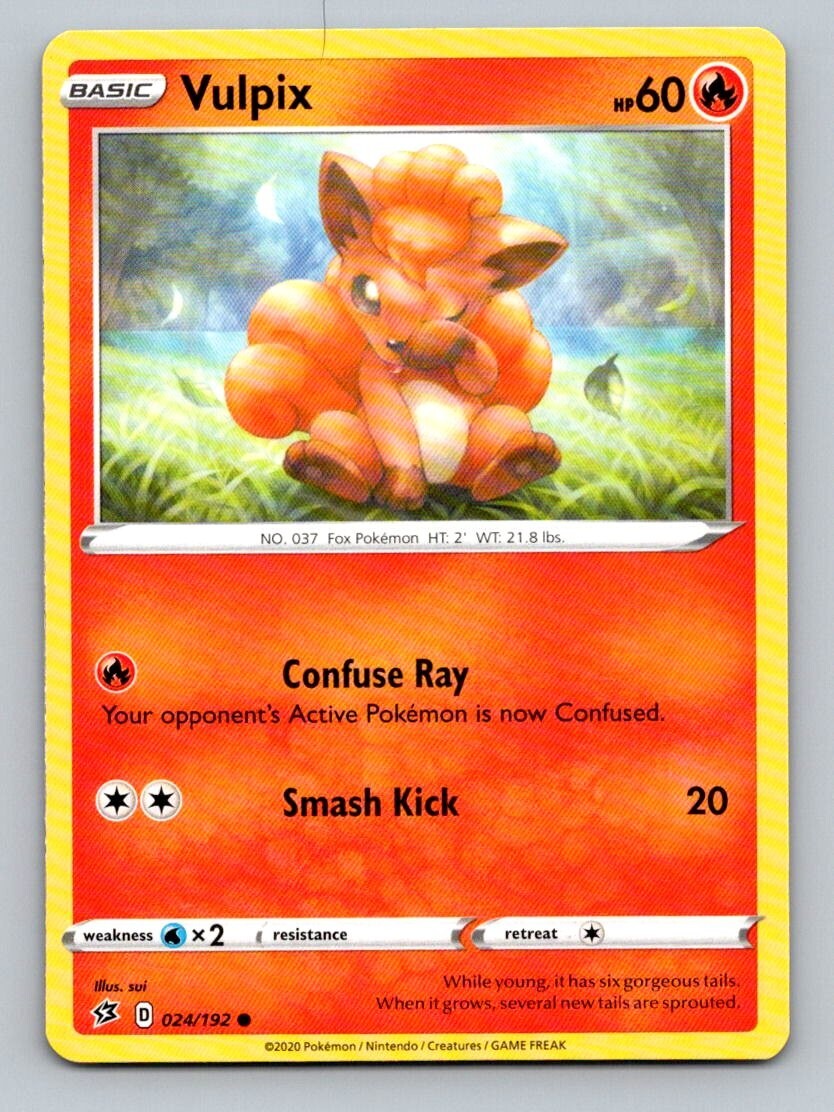 2020 Pokemon Card Rebel Clash Vulpix 24/192