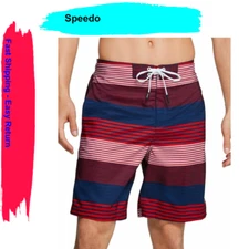 Speedo Men's, Border Line Performance 20" E-Boardshorts, Multi, L