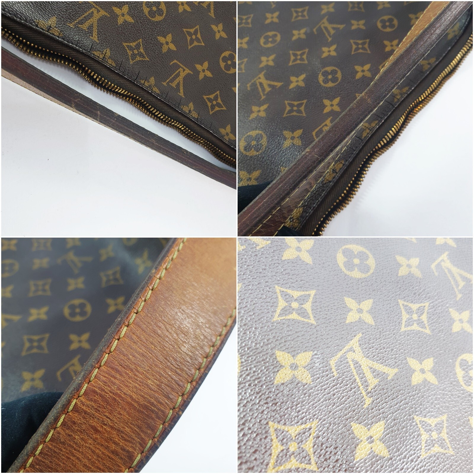 Authentic Louis Vuitton Sully MM Monogram M40587 Hobo Bag Exterior Damaged LD376 eBay