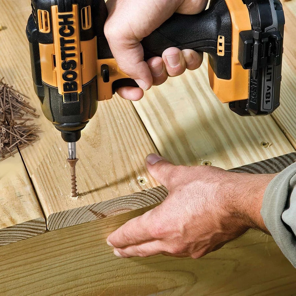 Tornillos de cubierta #10 x 3-1/2’’’, T25 Star Torx 10X3-1/2&#x2019;&#x2019;, marrón  Foto 4 de 4