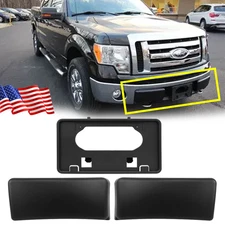 Fit For 2009-2014 Ford F150 Front Bumper Guards Pads & License Plate Bracket kit