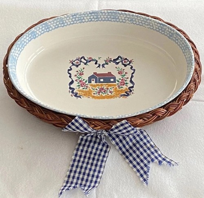 #ad Sweet Home Serving Dish In Basket 1995 Teamson #4069 $13.25