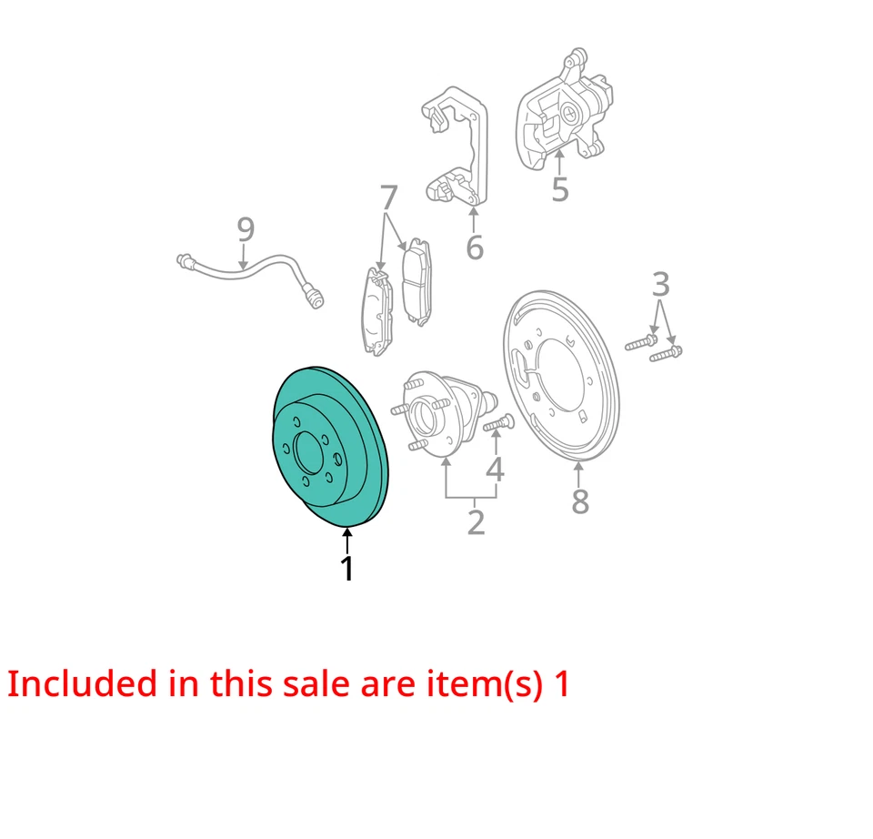 Buick Chevrolet Rendezvous Venture Rotor 2001-2007 ASM RR BRK 19149233 - NUEVO Foto 2 de 3