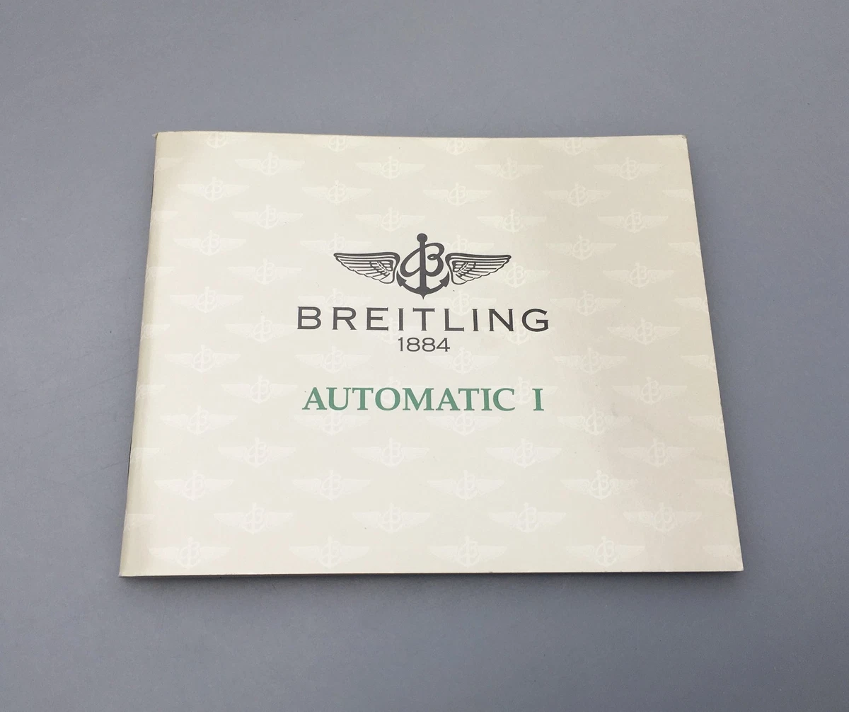 Breitling Automatic 1 I Instrucciones Manual Folleto Automático Alas