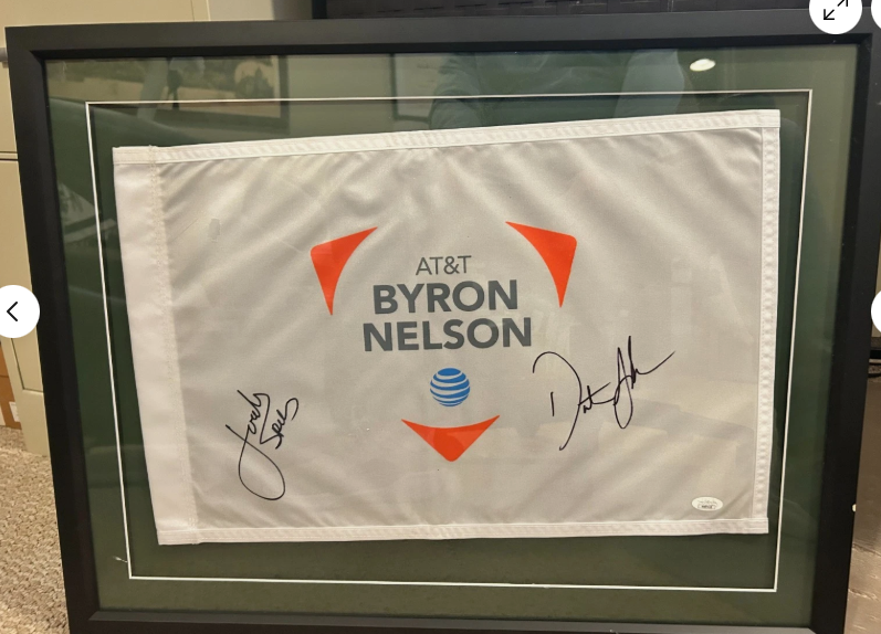 Jordan Spieth Autographed Signed AT&T Byron Nelson Pin Flag - JSA #AV66447 