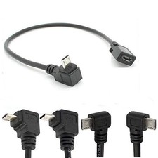 90 Degree Angle USB Micro B 5P Female to 5P Left Right Down Up Angled Extens...