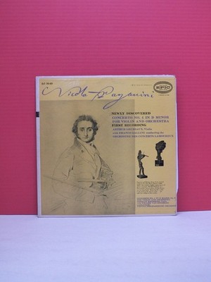 12'' LP EX Paganini Concerto No. 4 in D Minor/Concerto No. 1 in D Major 1955 Mono