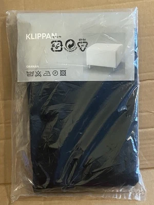 Housse neuve Ikea KLIPPAN pour repose-pieds/ottoman, noir granan, 101.057.75 - Photo 1/4