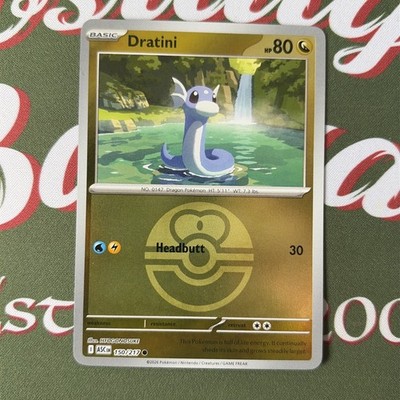 Pokémon TCG - Dratini - Pokeball Reverse Holo - Ascended Hero s - 150/217 Mint