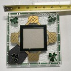 Stained Glass Celtic Shamrock Square Photo Frame 7x7 in Gold Green — photo 4