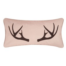 Antlers Design Rectangle Fall Harvest Hunting Theme Accent Pillow, 12" x 24"