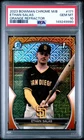 2023 BOWMAN MB CHROME ORANGE REFRACTOR #171 ETHAN SALAS 21/25 PSA 10