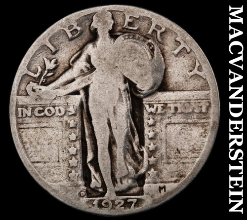 1927-D Standing Liberty Quarter- Silver Semi Key Better Date #i7442