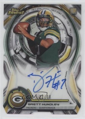 2015 Finest Atomic Rookies Refractor Die-Cuts 20/30 Brett Hundley Auto RC 2r8