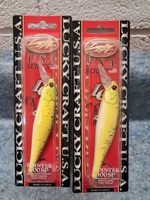 2 LUCKY CRAFT Pointer 100 OGs 5/8oz  100mm Luckycraft Suspending Jerkbait Rare!