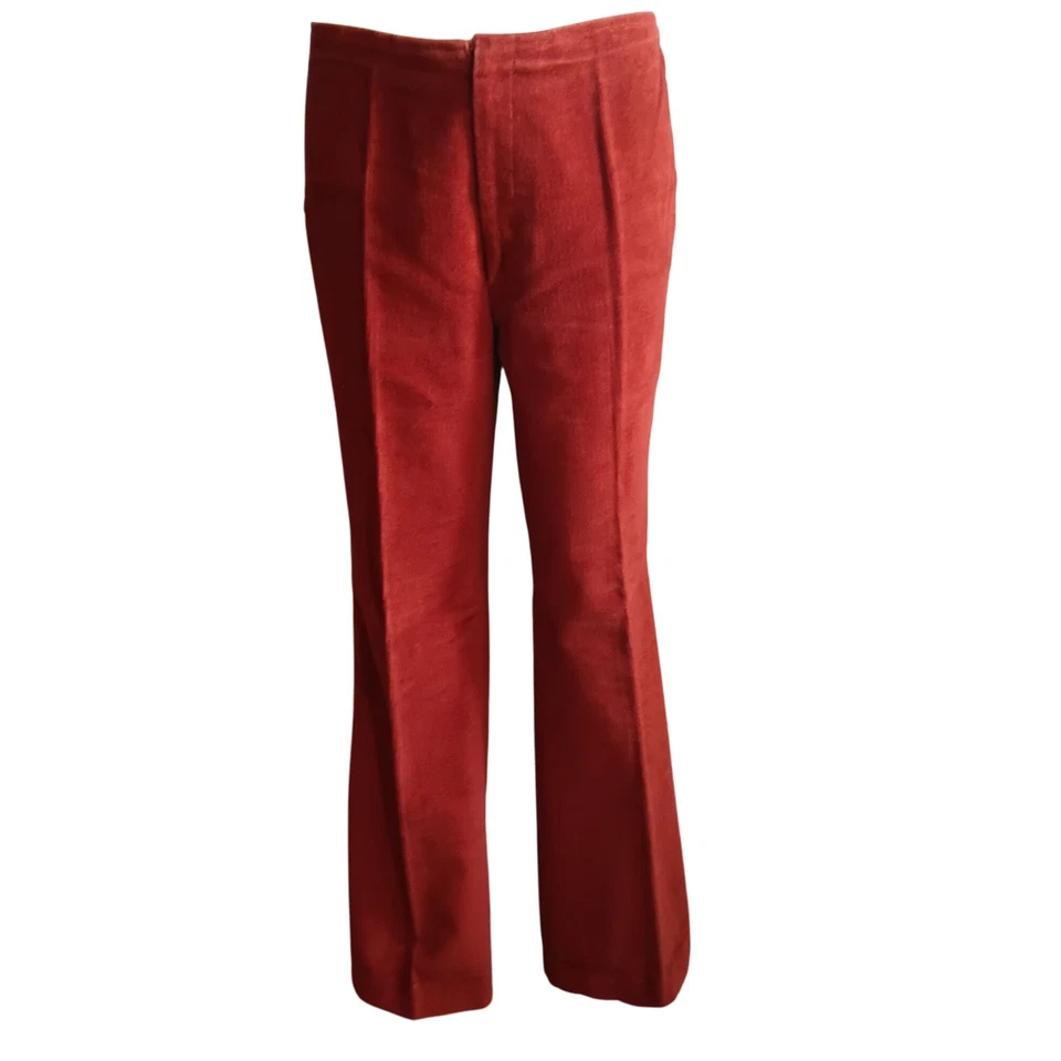 Conjunto de 10 pantalones chaqueta pana vintage para mujer años 70 boho polar 30x31 corte boot Foto 3 de 4