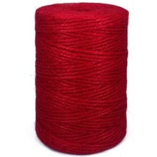 Colored Jute Twine Durable Natural Rope String for Gift Wrap Red 328 Feet