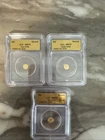 3x 1/500 Oz Gold 1 Eagle Head 2- Eye Of Ra 🧨