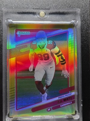 J.J WATT  REFRACTOR RARE SP CARDINALS HOLO GOLD 