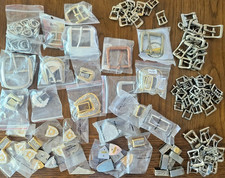 Klamry, małe i duże, końcówki paska, prowadnice paska, ponad 2 funty, wiele fantazyjnych zestawów