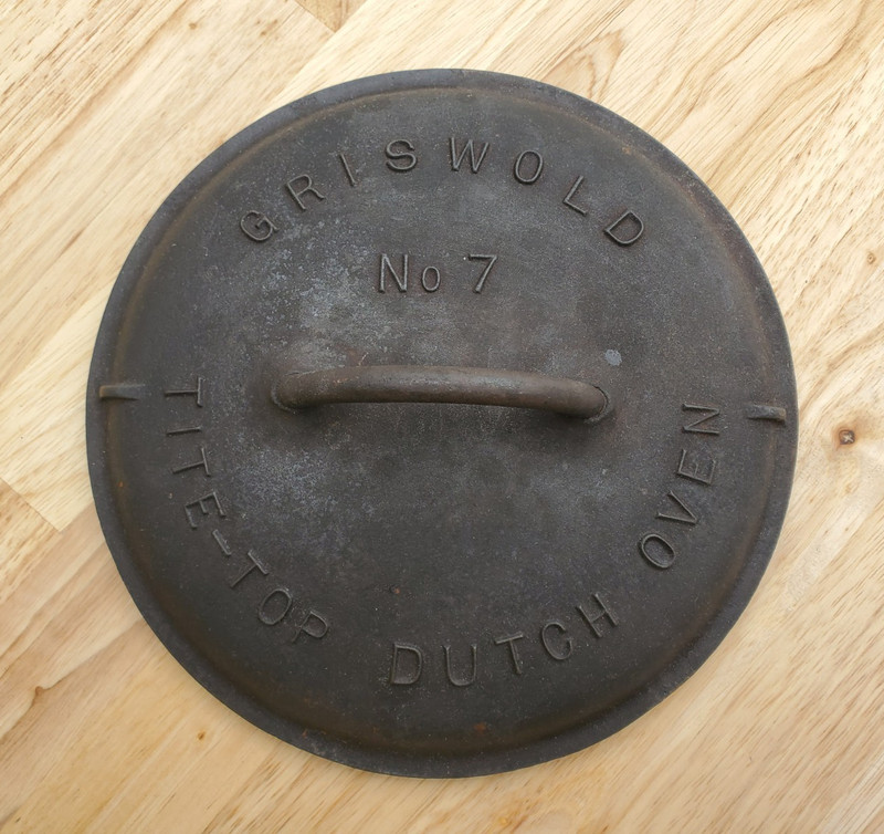 Griswold No. 7 Tite-Top Cast Iron Dutch Oven Lid for Dutch Oven