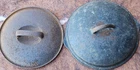 Cast Iron Lids Set of 2 Marked Vintage Display old Griswold Wagner Ware skillet