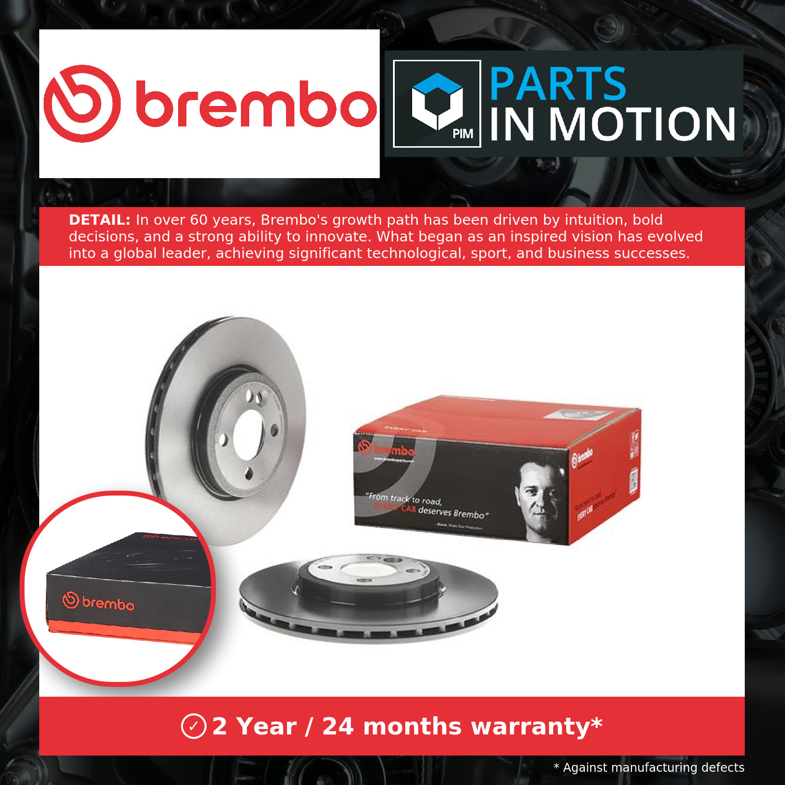 2x Front Brake Disc Fits Mini Mini Mini Clubman BREMBO - Image 8