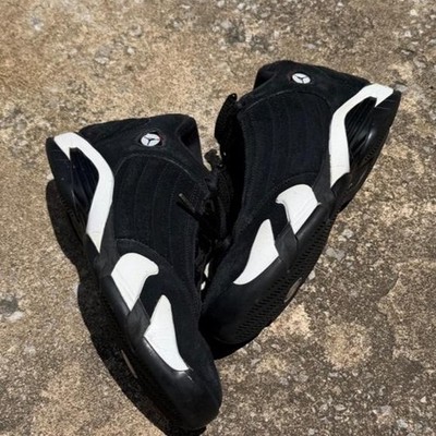 Air Jordan 14 Retro Black White 487471-016 Men's Size 11