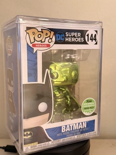 Batman (Emerald Chrome) Funko Pop With PopShield Armor Hard Case Pop Protector