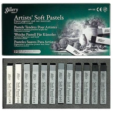 Gallery Soft Pastel Squares Cardboard Box Set of 12 - Greys