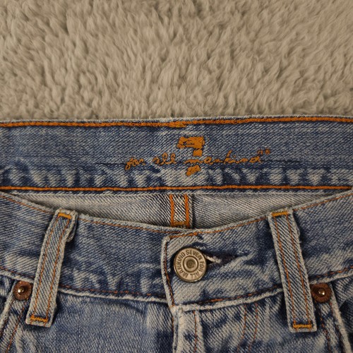 7 For All Mankind Jeans Mens 30x34 Blue Relaxed Distressed Thrashed Grunge Denim - Picture 13 of 24