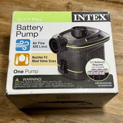 Intex Quick Fill Battery Pump Indoor Outdoor Inflates & Deflates