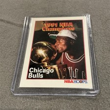 NBA Hoops 1991-92 Chicago Bulls NBA Champions #543 Michael Jordan Team Card