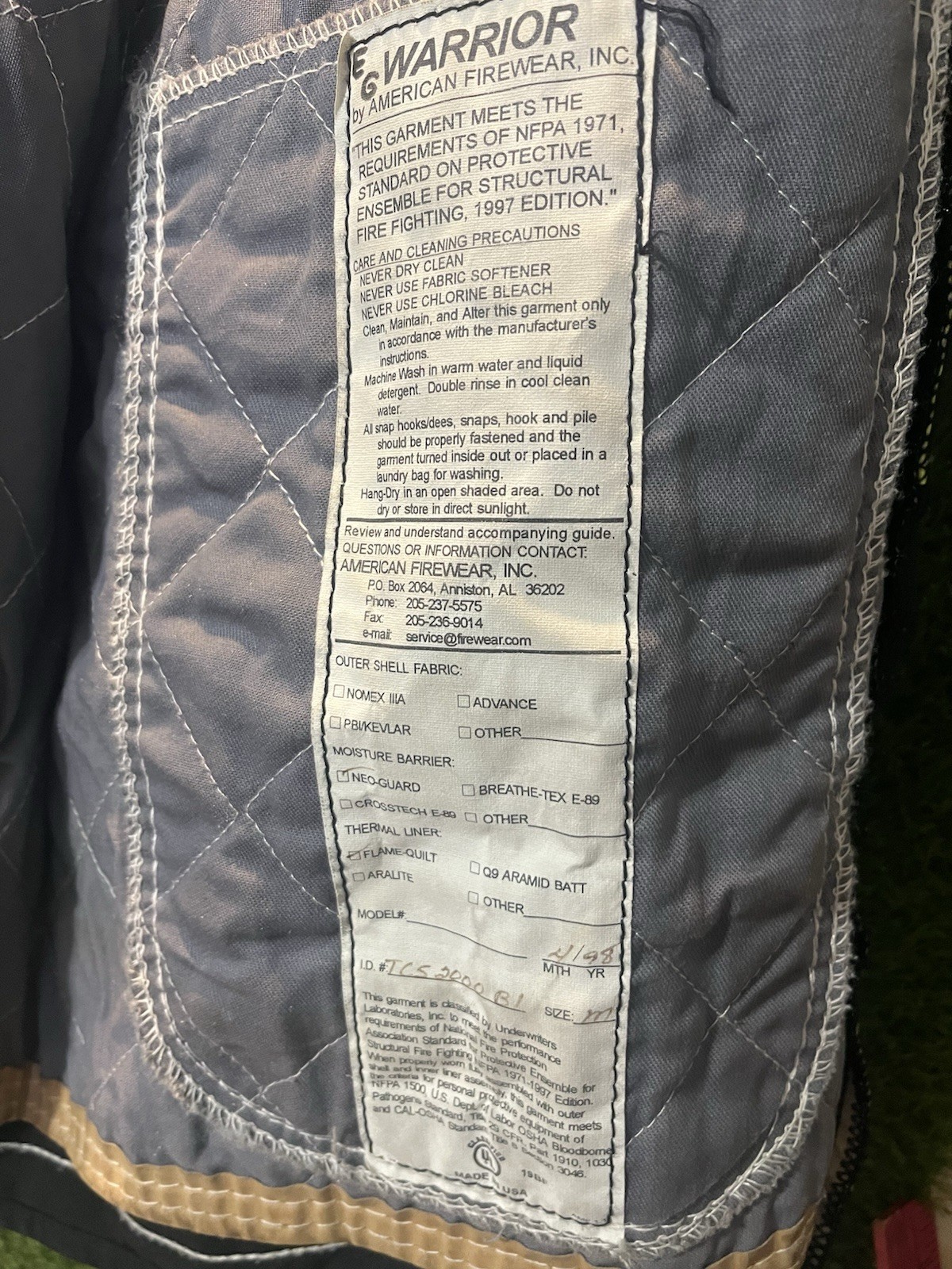 - Firefighter Jacket With Liner Warrior American … - image 6