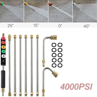 #ad 4000PSI High Pressure Washer Extension Wand Replace Lance Gutter Cleaner Nozzle $32.98