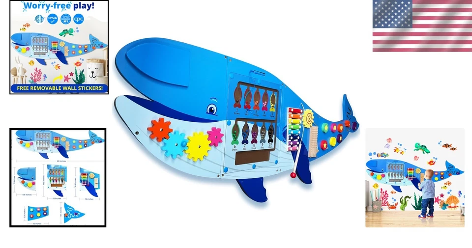 Stimulating Toddler Activity Board with Stickers - Image 2 of 4