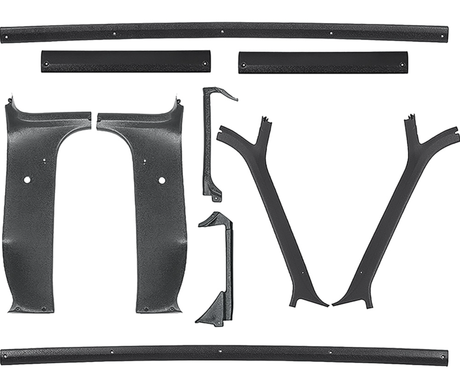 81-87 Chevy/GMC Truck Black Plastic Interior Garnish Molding Set 10pc ...