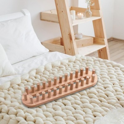 Chunky Blanket Loom Wooden Knitting Loom for DIY Crafting Yarn Crafts Sturdy