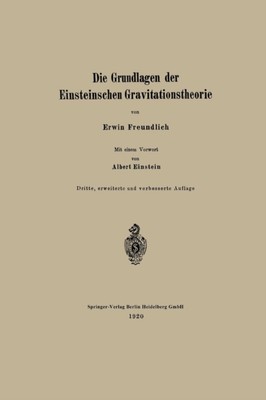 Freundlich - Die Grundlagen der schen Gravitationstheorie - New paperb - X555z