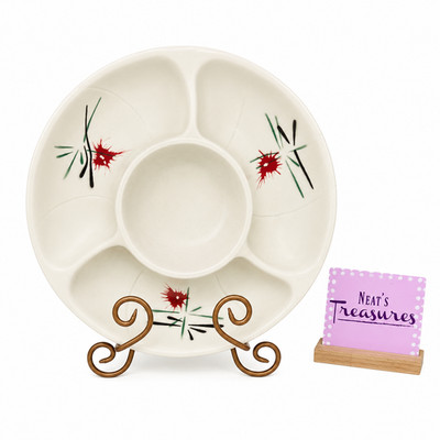 MCM 1961 California Pottery Lane & Co Van Nuys 3060 One Piece 4 Section 12'' Tray