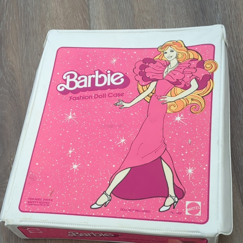 Vintage 1982 Mattel Barbie Fashion Doll Case Carrying Vinyl No. 1002