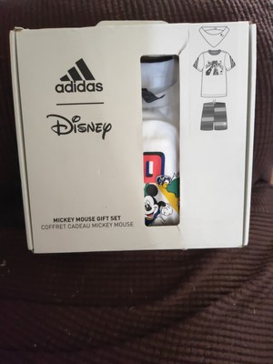Adidas Disney 3-teiliges Set im Karton, T-Shirt, Shorts und Latzhose, Alter 9-12 Monate 