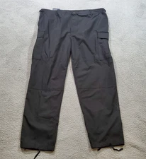 Propper Pants Mens XXL 2XLx32 Black Cargo Ripstop Utility Uniform Straight Fit