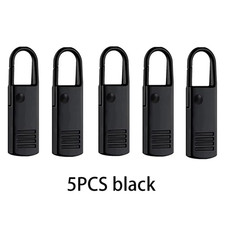 5Pcs Black Detachable Zipper Pull, Replacement Zipper Accs for Jeans  Backpack,