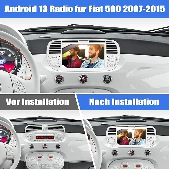 [1+32GB] Android 13 Autoradio  CarPlay/Android Auto pour FIAT 500 2007-2015 - Bild 3 von 4