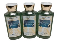 Lot Of 3 Bottles - BATH  BODY WORKS SALTWATER BREEZE BODY WASH SHOWER GEL NEW
