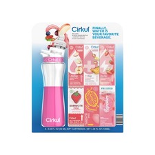 Cirkul 22 fl oz Plastic Bottle & Pink Chill Sleeve 6 Flavor Cartridge Value Pack