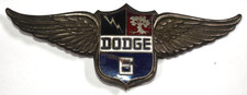 Vintage 1928 Dodge Brothers Victory 6 Winged Enamel Radiator Badge Auto Emblem